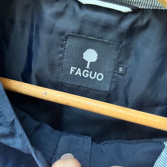 Faguo‎ Color Block Windbreaker Jacket Hooded Navy/White/Red Size S - Picture 4 of 4